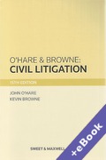 Cover of O'Hare & Browne: Civil Litigation 15th ed (Book & eBook Pack)