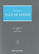 Cover of Benjamin's Sale of Goods 8th ed: 1st Supplement