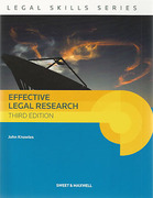 Cover of Effective Legal Research