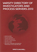 Cover of Varsity Directory of Investigators and Process Servers 2013