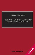 Cover of Lightman & Moss: Law of Receivers and Administrators of Companies 5th ed: 1st Supplement  (eBook)