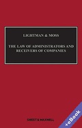Cover of Lightman & Moss: Law of Receivers and Administrators of Companies 5th ed: 1st Supplement  (Book & eBook Pack)