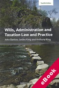 Cover of Wills, Administration and Taxation Law and Practice (eBook)