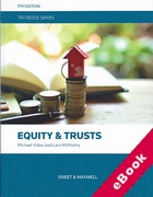 Cover of Equity & Trusts Textbook (eBook)