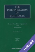 Cover of The Interpretation of Contracts 6th ed: 2nd Supplement (Book & eBook Pack)