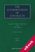 Cover of The Interpretation of Contracts 6th ed: 2nd Supplement (eBook)