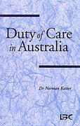 Cover of Duty of Care in Australia