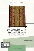 Cover of Companies and Securities Law: Commentary and Materials