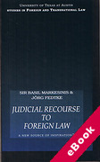 Cover of Judicial Recourse to Foreign Law: A New Source of Inspiration? (eBook)