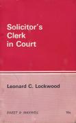Cover of Solicitor's Clerk in Court