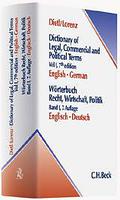 Cover of Dictionary of Legal, Commercial and Political Terms Volume I: English - German