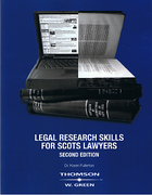 Cover of Legal Research Skills for Scots Lawyers