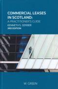 Cover of Commercial Leases in Scotland: A Practitioner's Guide