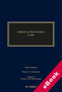 Cover of Child and Family Law Volume II: Intimate Adult Relationships (eBook)