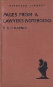 Cover of Pages from a Lawyer's Notebook