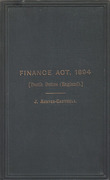 Cover of The Finance Act, 1894 (57 & 58 Vict.c.30) So Far as it Relates to the New Estate Duty and Other Death Duties in England