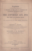 Cover of Supplement to the Second Edition of A Treatise on the Law of Copyholds and Customary Tenures of Land