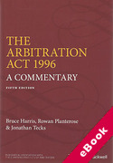 Cover of The Arbitration Act 1996: A Commentary (eBook)