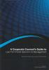 Cover of A Corporate Counsel's Guide to Law Firm Panel Selection & Management