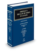 Cover of Fridman's The Law of Torts in Canada
