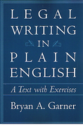 Cover of Legal Writing in Plain English: A Text with Exercises