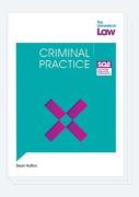 Cover of SQE Manuals: Criminal Practice