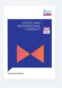 Cover of SQE Manuals: Ethics and Professional Conduct