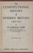 Cover of The Constitutional History of Modern Britain 1485-1937 3rd ed