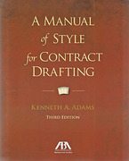 Cover of A Manual of Style for Contract Drafting