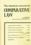 Cover of The American Journal of Comparative Law: Print Only