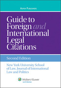 Cover of Guide To Foreign and International Legal Citations