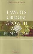 Cover of Law: Its Origin, Growth and Function
