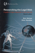 Cover of Researching the Legal Web: A Guide to Legal Resources on the Internet