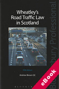 Cover of Wheatley's Road Traffic Law in Scotland (eBook)
