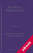 Cover of Clinical Negligence (eBook)