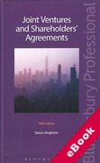 Cover of Joint Ventures and Shareholders' Agreements (eBook)