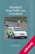 Cover of Wheatley's Road Traffic Law in Scotland (eBook)