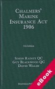 Cover of Chalmers' Marine Insurance Act 1906 (eBook)
