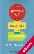 Cover of Setting Up in Business as a Mediator (eBook)