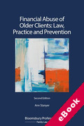 Cover of Financial Abuse of Older Clients: Law, Practice and Prevention (eBook)