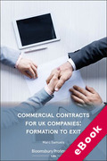 Cover of Commercial Contracts for UK Companies: Formation to Exit (eBook)