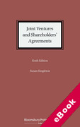 Cover of Joint Ventures and Shareholders' Agreements (eBook)