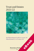 Cover of Bloomsbury Professional Trusts and Estates 2021/22 (eBook)