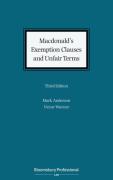 Cover of Macdonald's Exemption Clauses and Unfair Terms (eBook)