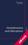 Cover of Homelessness and Allocations (eBook)