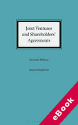 Cover of Joint Ventures and Shareholders' Agreements (eBook)