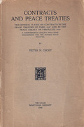 Cover of Contracts and Peace Treaties