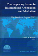 Cover of Contemporary Issues in International Arbitration and Mediation: The Fordham Papers Volume 1 2007