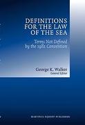 Cover of Definitions for the Law of the Sea: Terms Not Defined by the 1982 Convention