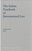 Cover of The Italian Yearbook of International Law: Volume 20, 2010